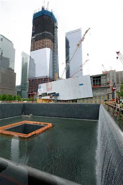 Testing the waterfalls at the 9/11 Memorial